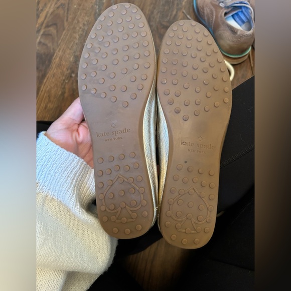 Kate Spade Gold Metallic Loafers Wendi Size 6.5 - Picture 5 of 6